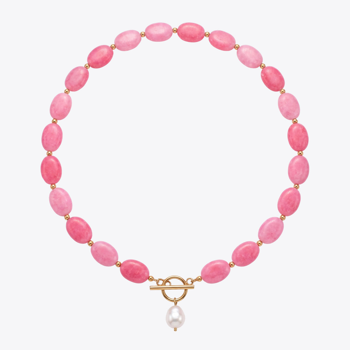 Pink Pebble Pearl Necklace