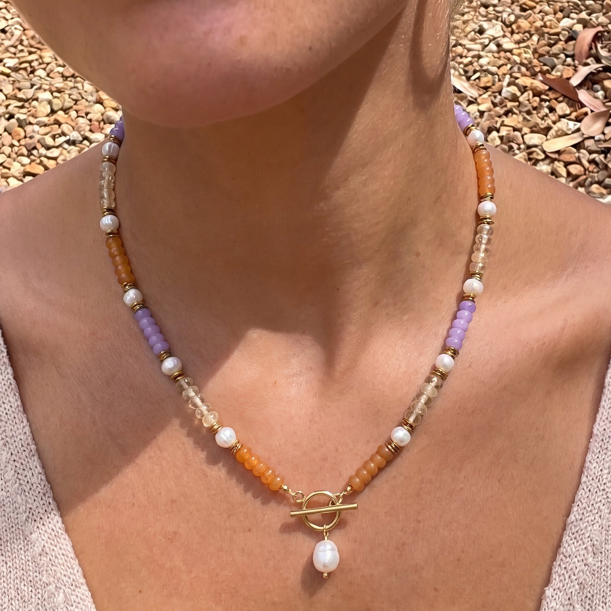 Sorbet Pearl Necklace