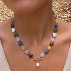 Mixed Heart Pearl Necklace