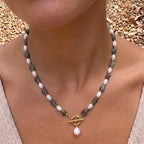 Labradorite Pearl Necklace