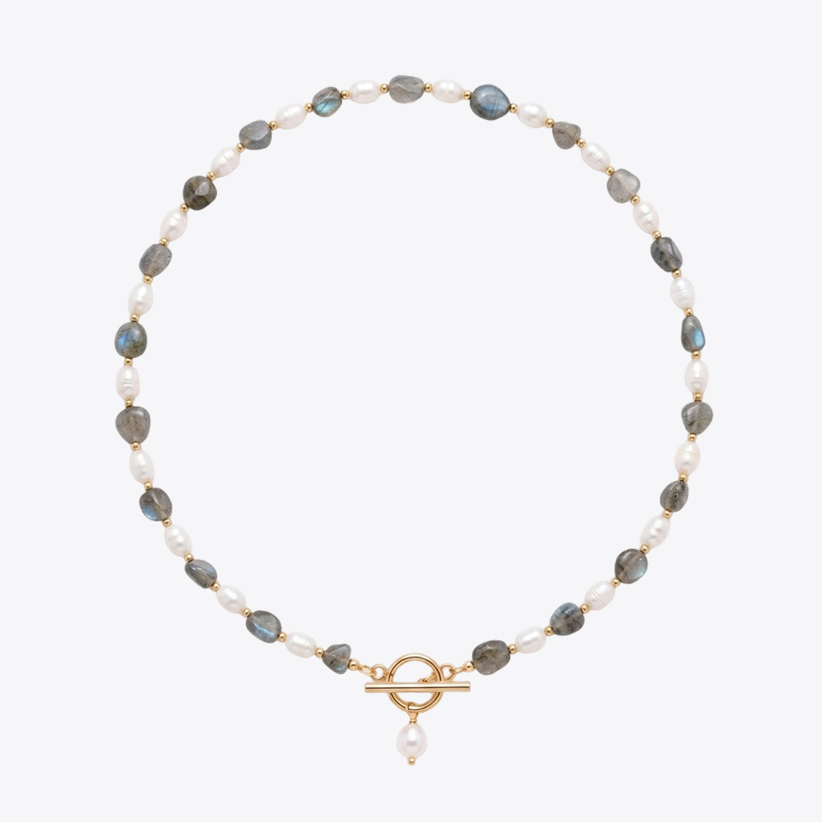 Labradorite Pearl Necklace
