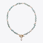 Amazonite Chip Pearl Necklace