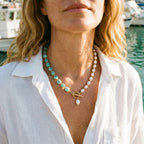 Amazonite Mix Pearl Necklace
