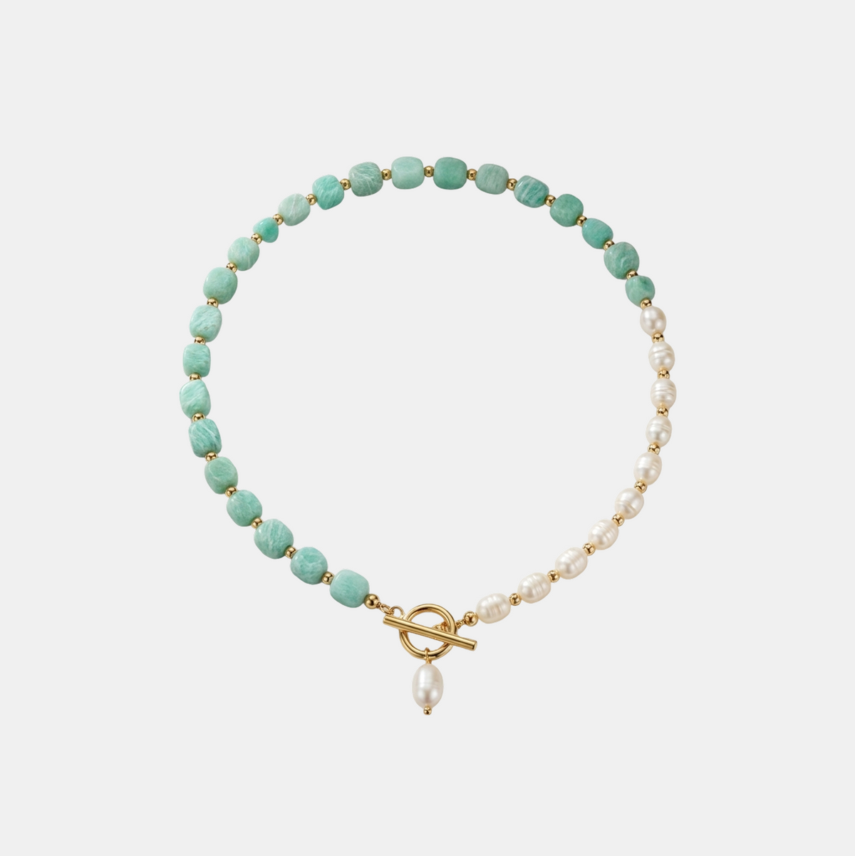 Amazonite Mix Pearl Necklace