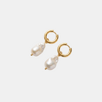 Baroque Pearl Hoops