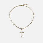 Pearl Cross Necklace
