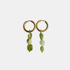 Jade Stone Hoop Earring