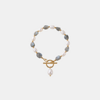 Labradorite Pearl Bracelet