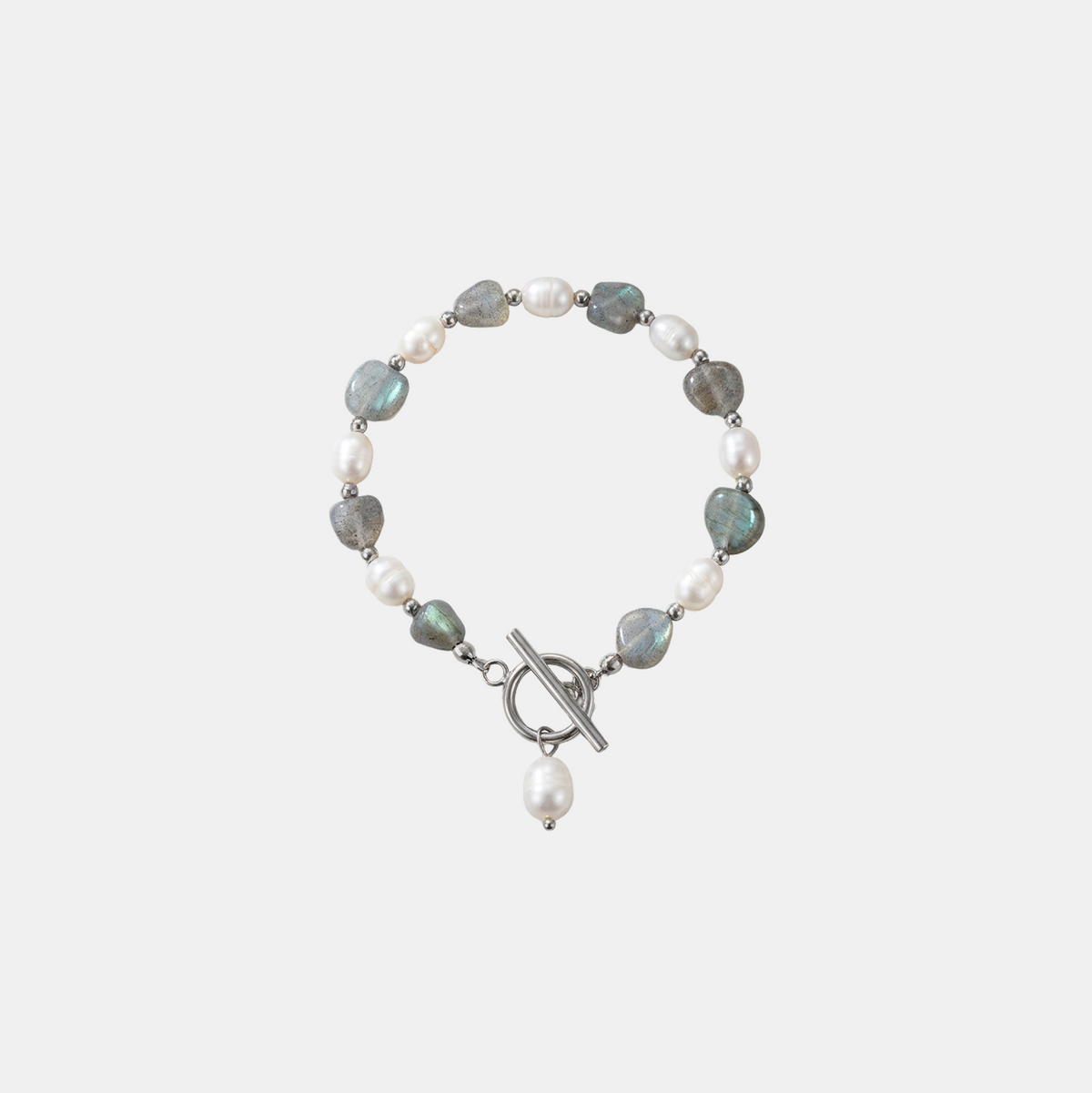 Labradorite Pearl Bracelet