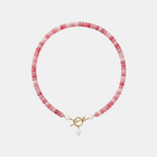 Pink Mix Bead Pearl Necklace