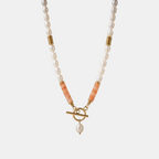 Sunrise Pearl Carnelian Necklace