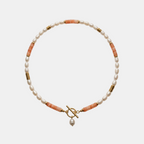 Sunrise Pearl Carnelian Necklace