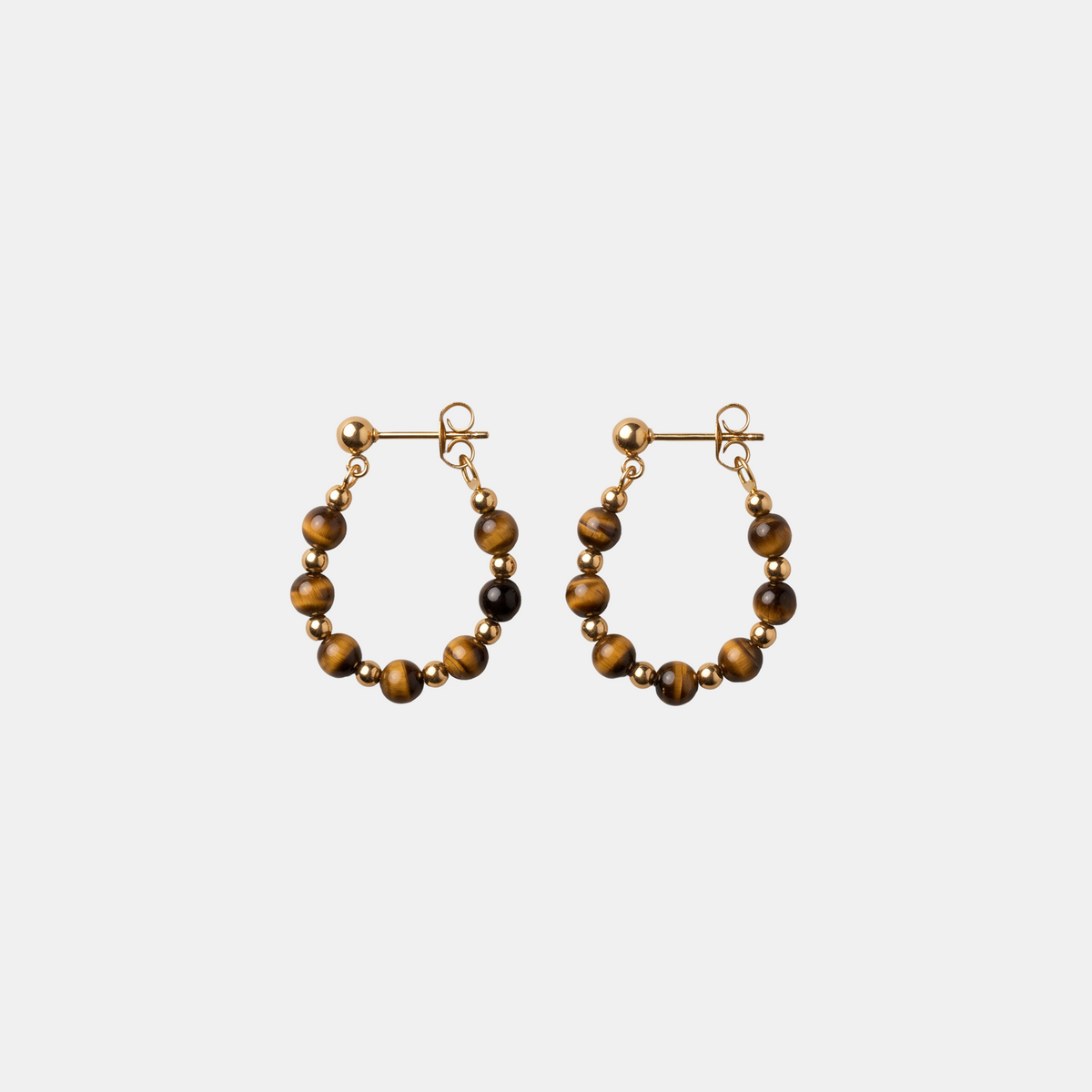 Tiger’s Eye Loop Earring