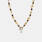 Tortoise Stone Pearl Necklace