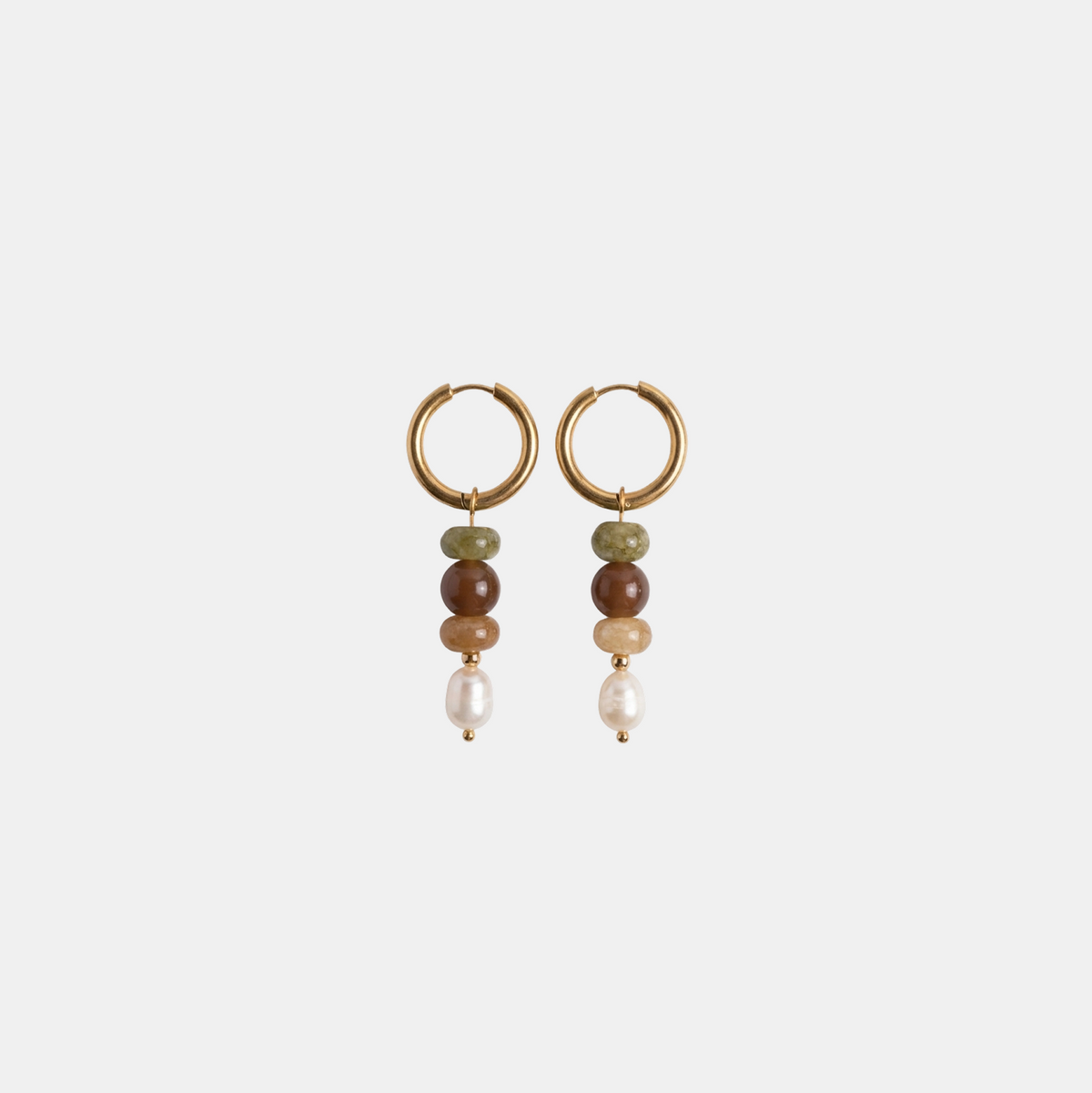 Woodland Bead Pearl Earring