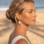 Pearl Charm Hoops