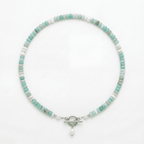 Turquoise Bead Pearl Necklace