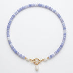 Lavender Bead Pearl Necklace