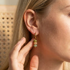 Sage Amber Stack Hoops
