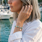 Turquoise Mint Bead Pearl Bracelet