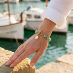 Amazonite Stone Pearl Bracelet