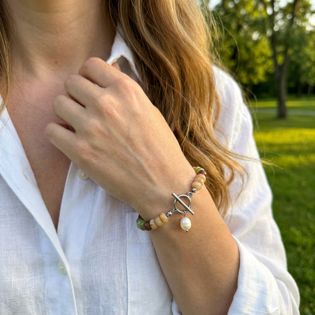 Woodland Bead Pearl Bracelet