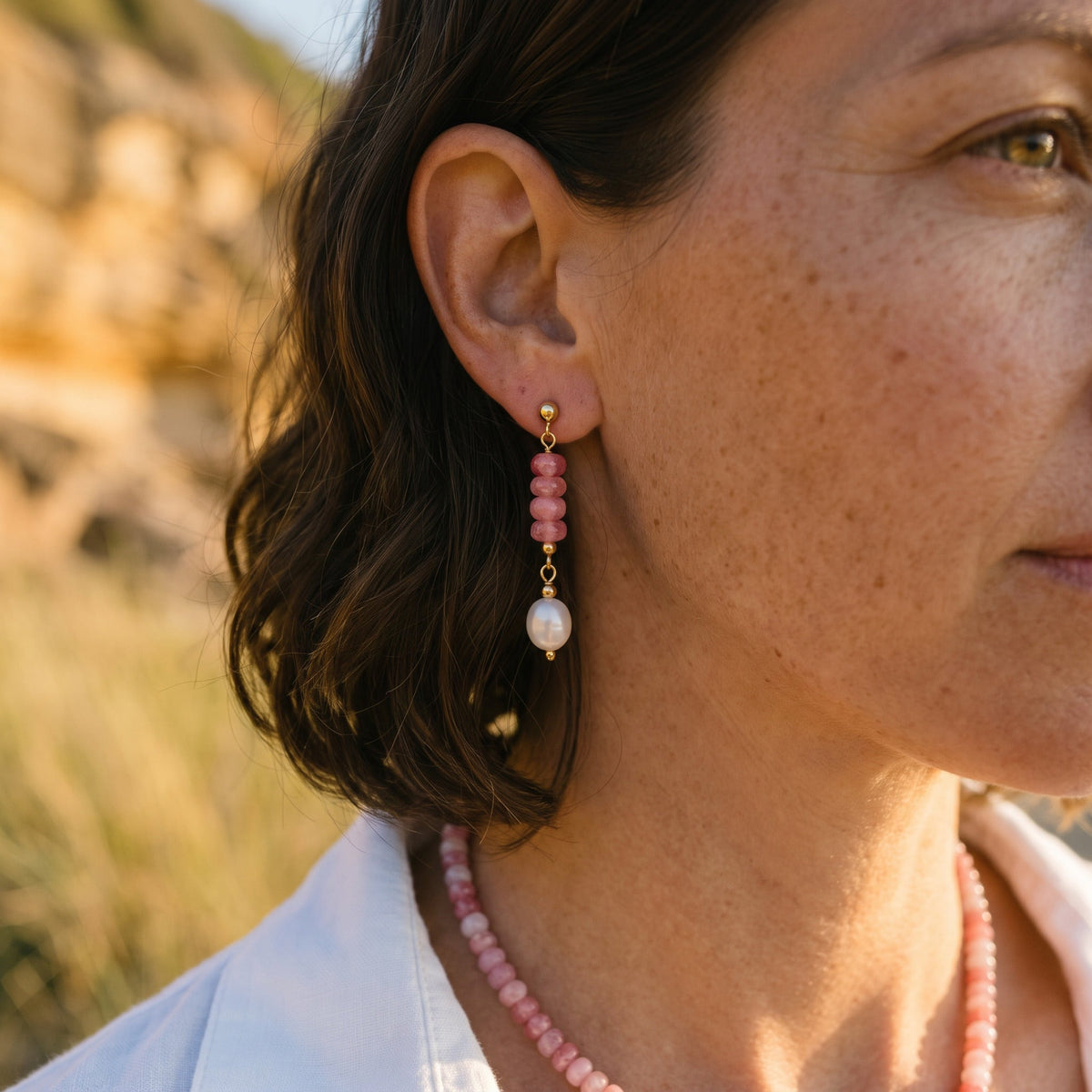 Pink Mix Bead Pearl Set