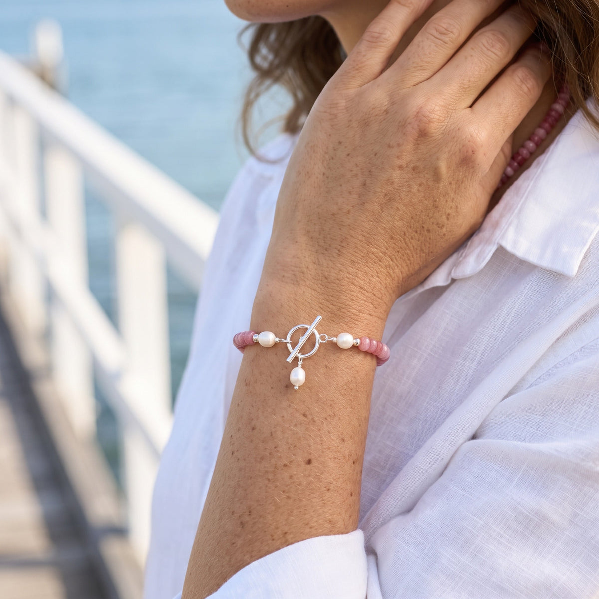 Pink Mix Bead Pearl Set