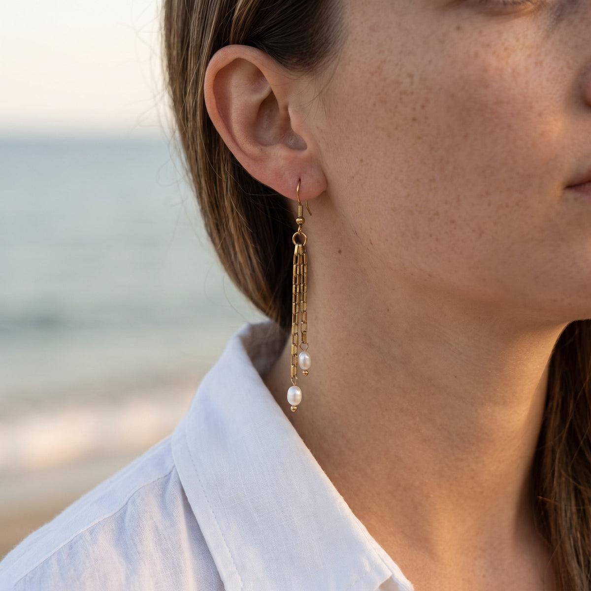 Drop Pearl Earring